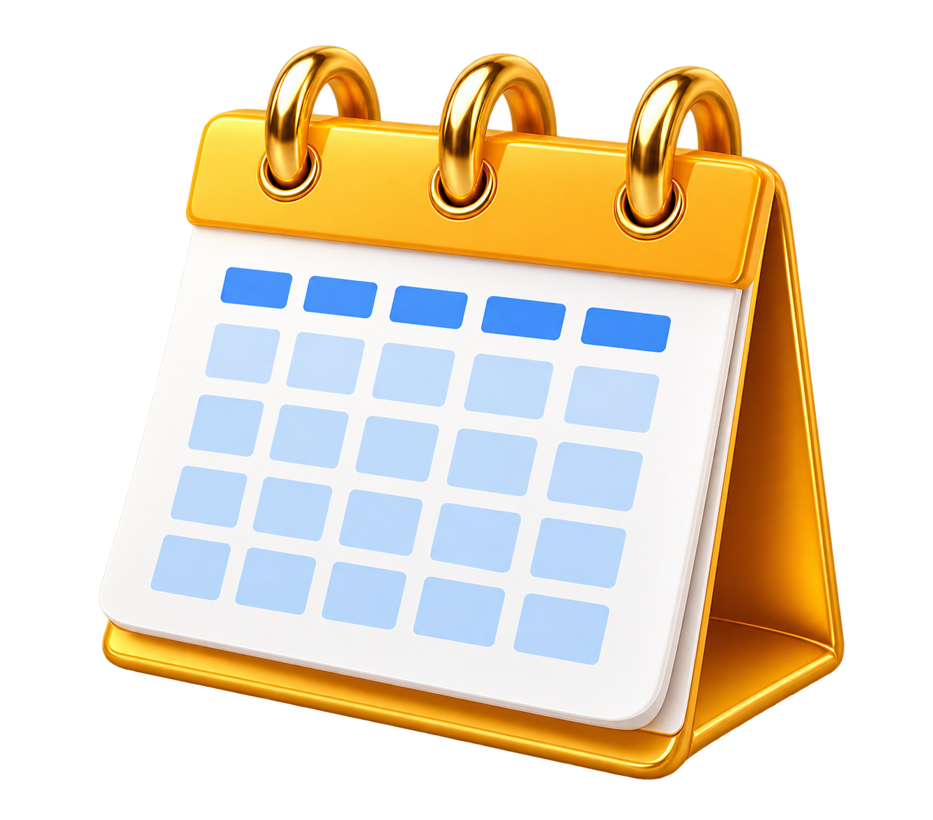 Calendário dourado do marco inicial